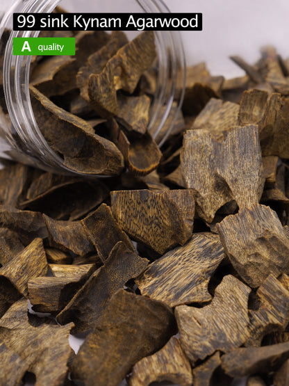 【99 sink Kynam Agarwood】Kynam logs | A quality | Agarwood chips | High oil content | Natural incense | Aromatherapy helps sleep and calms the mind |【EXW】