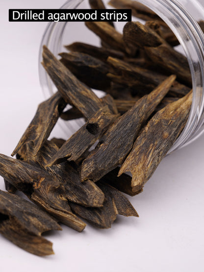 【Drilled agarwood strips】Kynam raw materials | Agarwood wood strips | Indoor sleep aid agarwood | Soothe the nerves |【EXW】