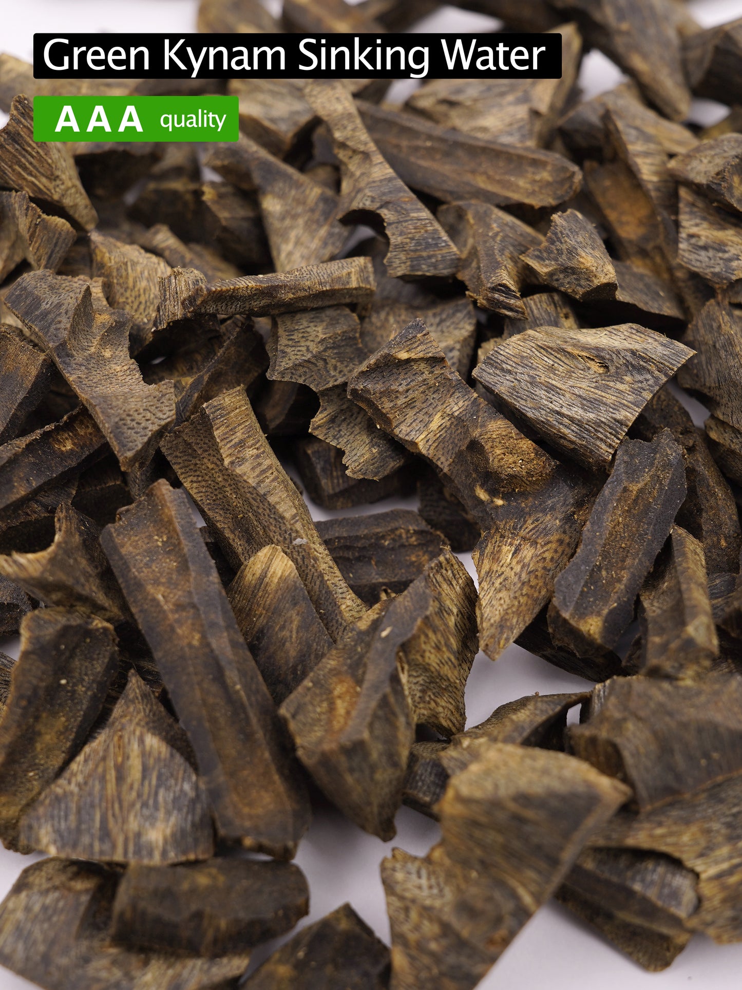 【Green Kynam  Agarwood Sinking Water】Kynam logs | A quality | Agarwood chips | High oil content | Natural incense | Aromatherapy helps sleep and calms the mind |【EXW】