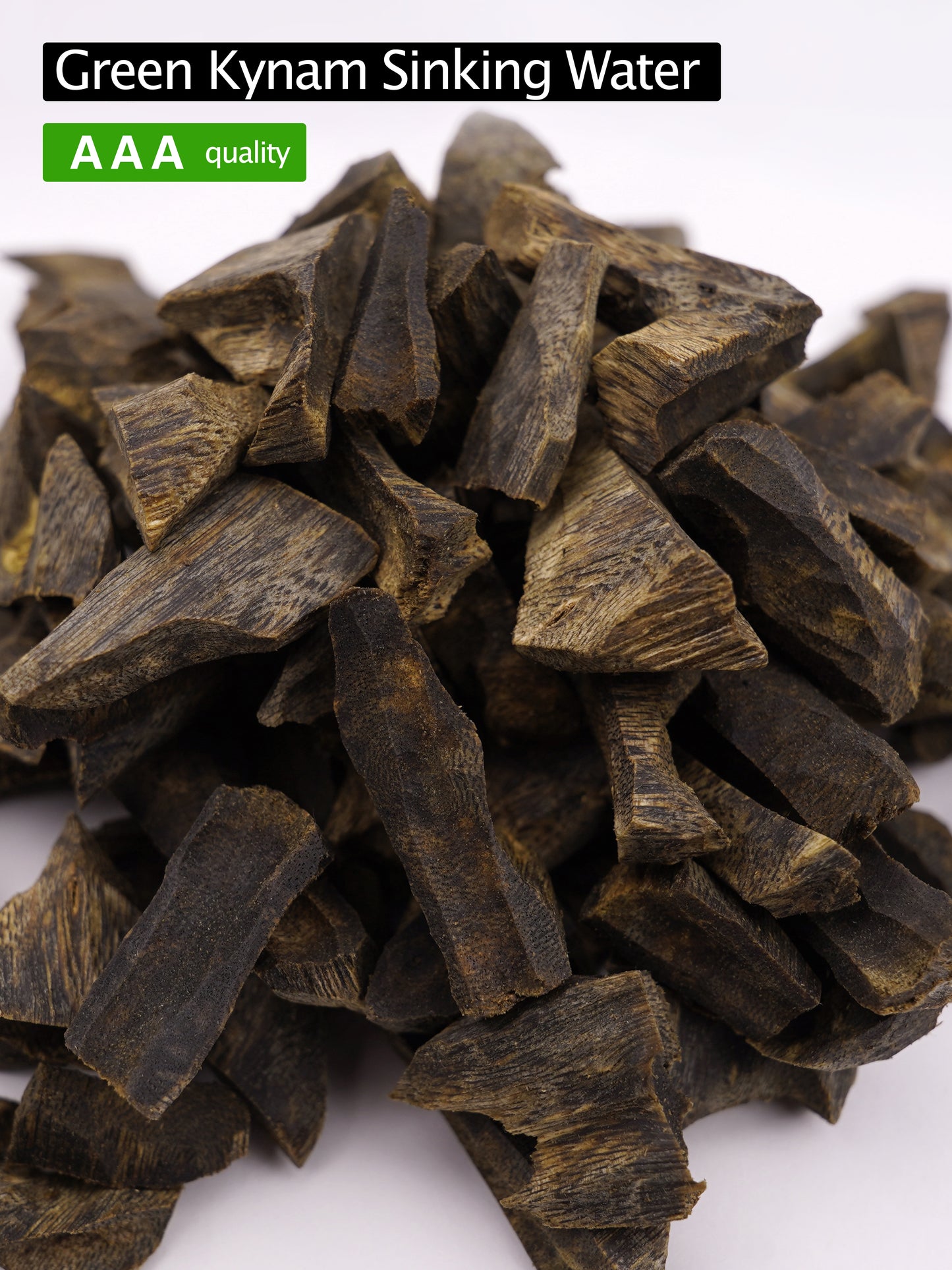 【Green Kynam  Agarwood Sinking Water】Kynam logs | A quality | Agarwood chips | High oil content | Natural incense | Aromatherapy helps sleep and calms the mind |【EXW】