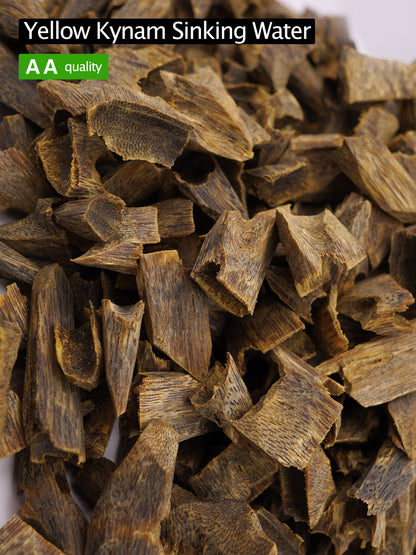 【Yellow Kynam  Agarwood Sinking Water】Kynam logs | Agarwood chips | High oil content | Natural incense | Aromatherapy helps sleep and calms the mind |【EXW】